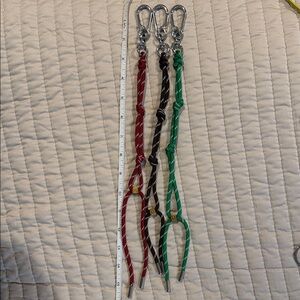 Paracord bag charm key chain red brown green 3 colors